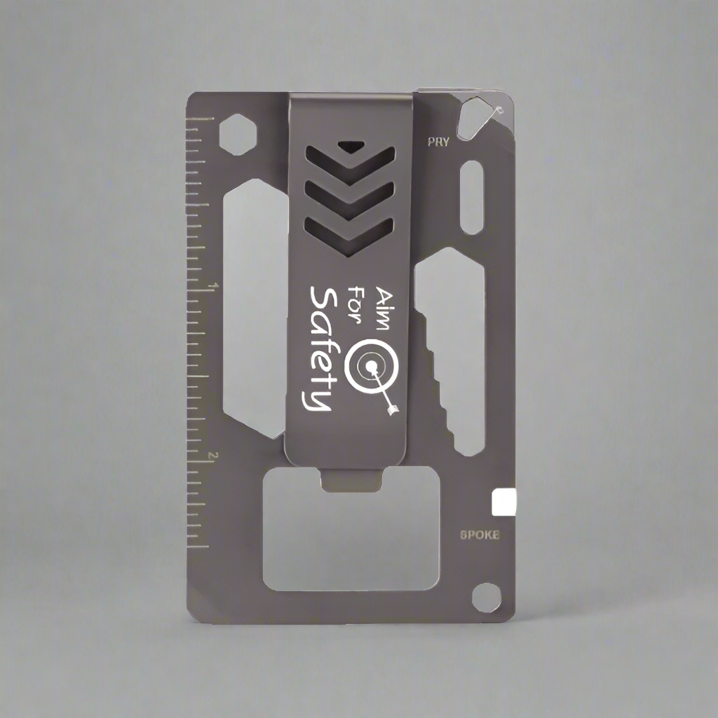 BRIDGER 9-in-1 Laser Engraved Money Clip Multitool WSWS logo  - #403935