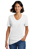 DTF Print Women's Core Cotton V-Neck Tee #404887-L