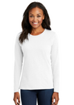 DTF Print Women's Core Cotton Long Sleeve Tee #401155-L