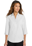 Embroidered Women's 3/4- Sleeve Carefree Poplin Shirt  #402128