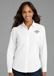 Embroidered Women's Long Sleeve Carefree Poplin Shirt  #403499