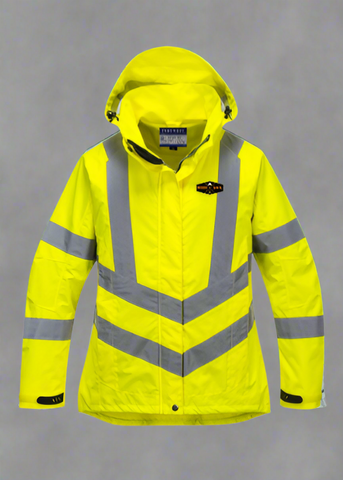 Embroidered Hi-Vis Women's Breathbale Rain Jacket #404929