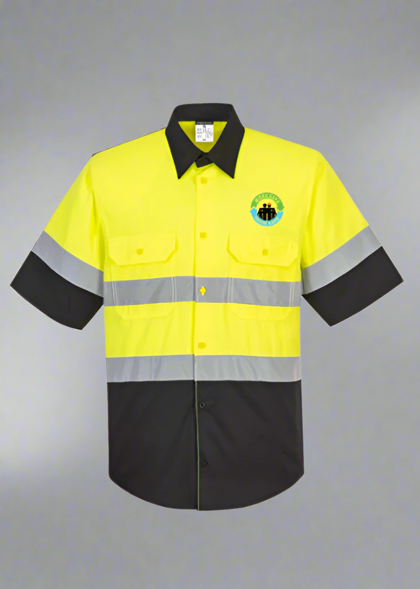 Embroidered Hi-Vis Contrast Shirt Short Sleeve #404931