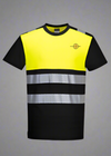 DTF Print Hi-Vis PW3 Cotton Comfort Class 1 T-Shirt Short Sleeve  #404949