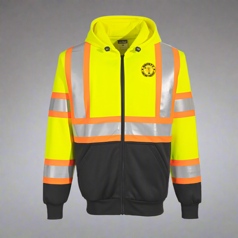 Embroidered Hi-Vis Kansas Contrast Zipped Hoodie #404901
