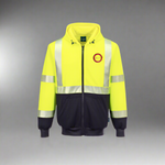 Embroidered Hi-Vis Contrast Segmented Tape Zipped Hoodie #404896