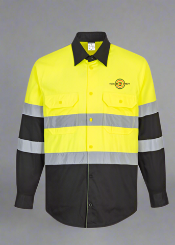 Embroidered Hi-Vis Contrast Shirt Long Sleeve #404930