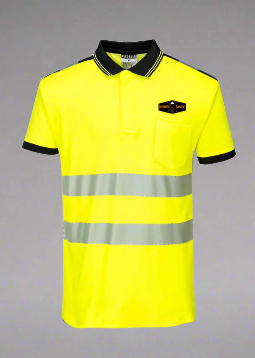 Embroidered Hi-Vis PW3 Cotton Comfort Polo Shirt Short Sleeve #404918