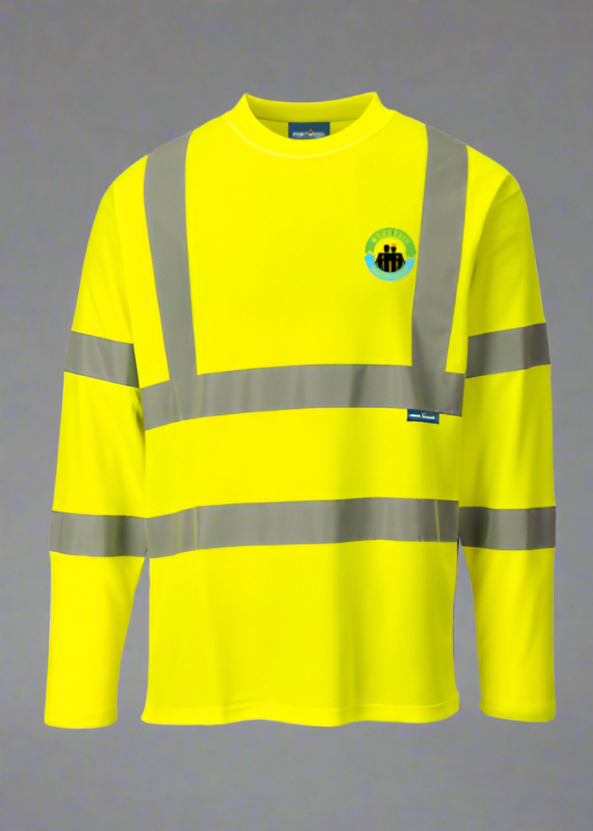 DTF Print Hi-Vis Cotton Comfort T-Shirt Long Sleeve  #404953