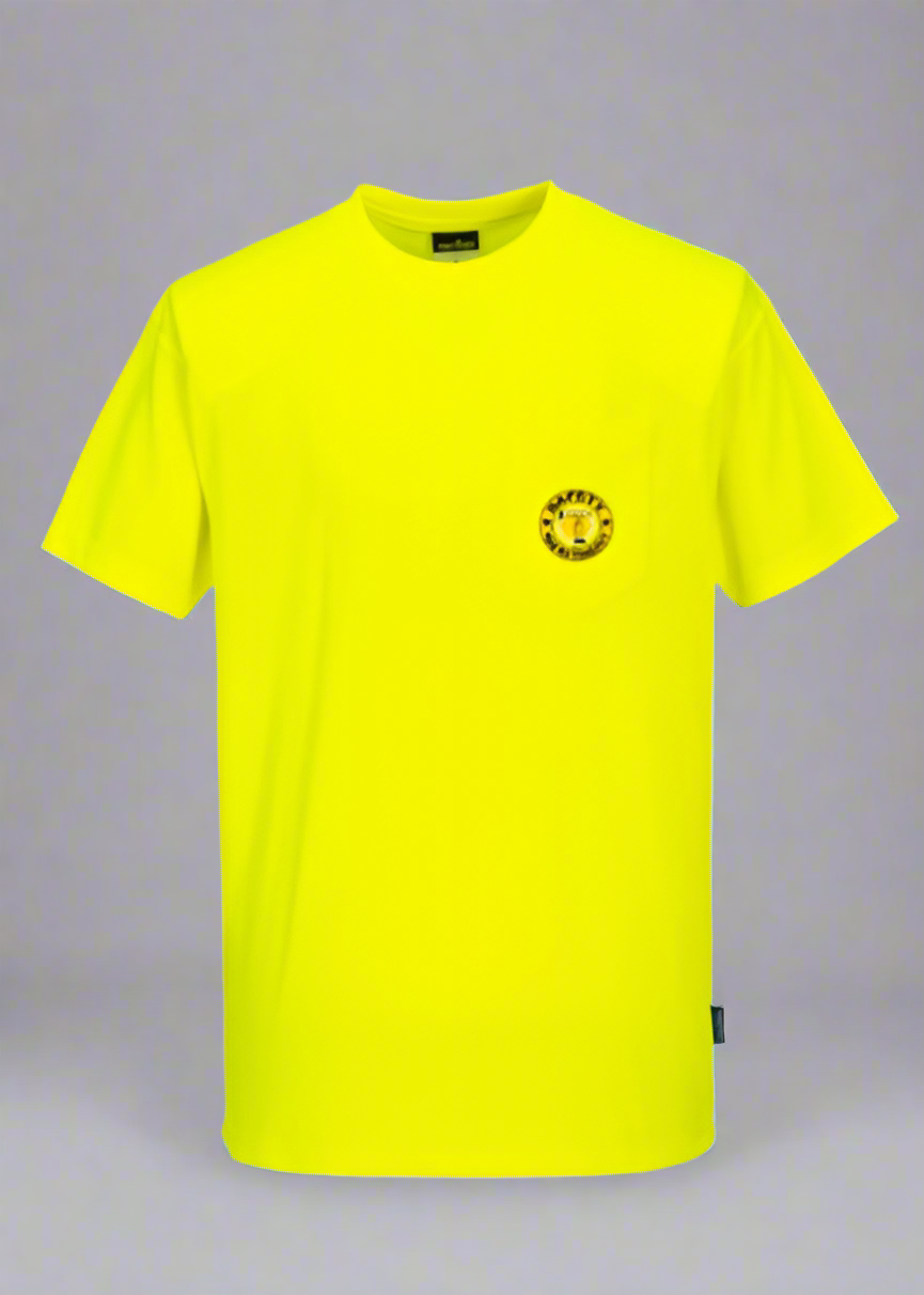 DTF Print Hi-Vis Non Ansi Cotton Blend T-Shirt Short Sleeve  #404954