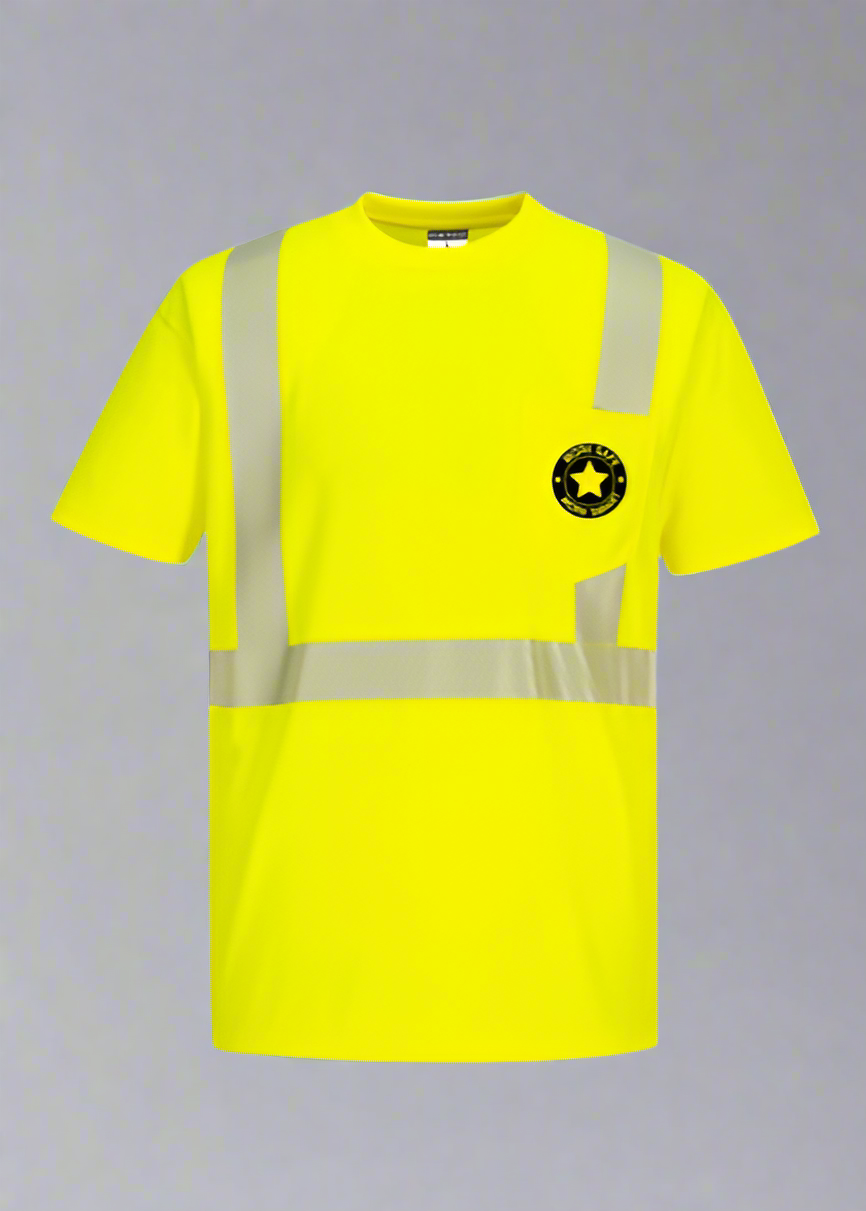 DTF Print Hi-Vis Segmented Tape T-Shirt Short Sleeve  #404946