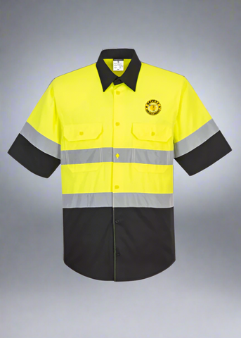 Embroidered Hi-Vis Contrast Shirt Short Sleeve #404931
