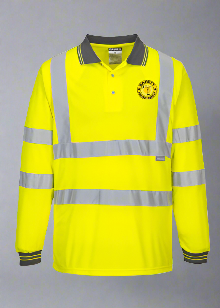 Embroidered Hi-Vis Polo Shirt Long Sleeve #404919