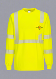 DTF Print Hi-Vis Segmented Tape T-Shirt Long Sleeve  #404947