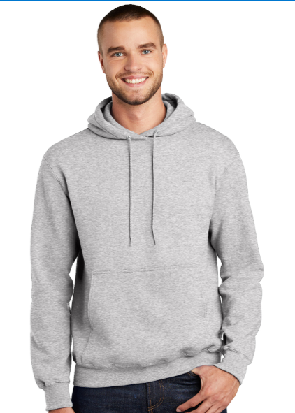 Embroidered Tall Essential Fleece Pullover Hooded Sweatshirt Light Colors #400677-L