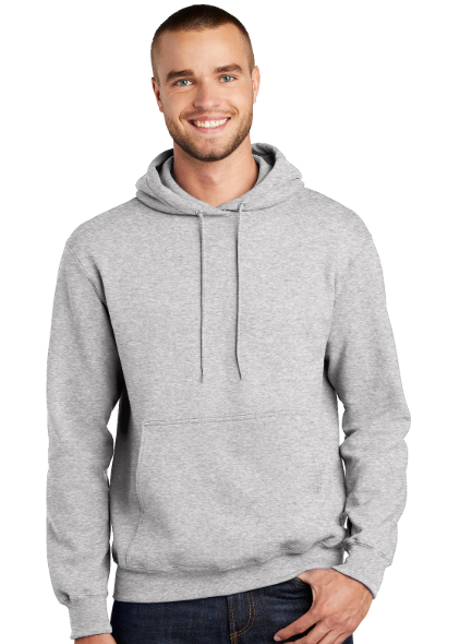 Embroidered Essential Fleece Pullover Hooded Sweatshirt  Light Colors #403197-L