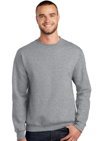 Embroidered Essential Fleece Crewneck Sweatshirt Light Colors #403200-L