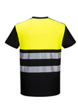 DTF Print Hi-Vis PW3 Cotton Comfort Class 1 T-Shirt Short Sleeve  #404949