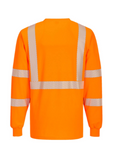 DTF Print Hi-Vis Segmented Tape T-Shirt Long Sleeve  #404947