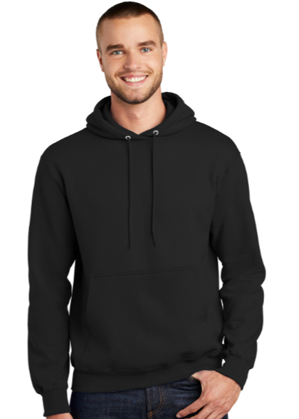 Embroidered Essential Fleece Pullover Hooded Sweatshirt  Dark Colors #403197-D