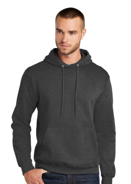 Embroidered Tall Men's Pullover Hooded Sweatshirt  Dark Colors #404702-D