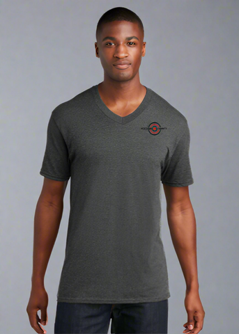 DTF Print Men's Core Cotton V-Neck Short Sleeve Tee #404366