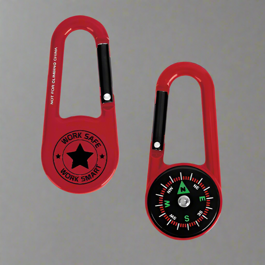 Croft Carabiner Compass With Work Safe Work Smart logo - 404974-1