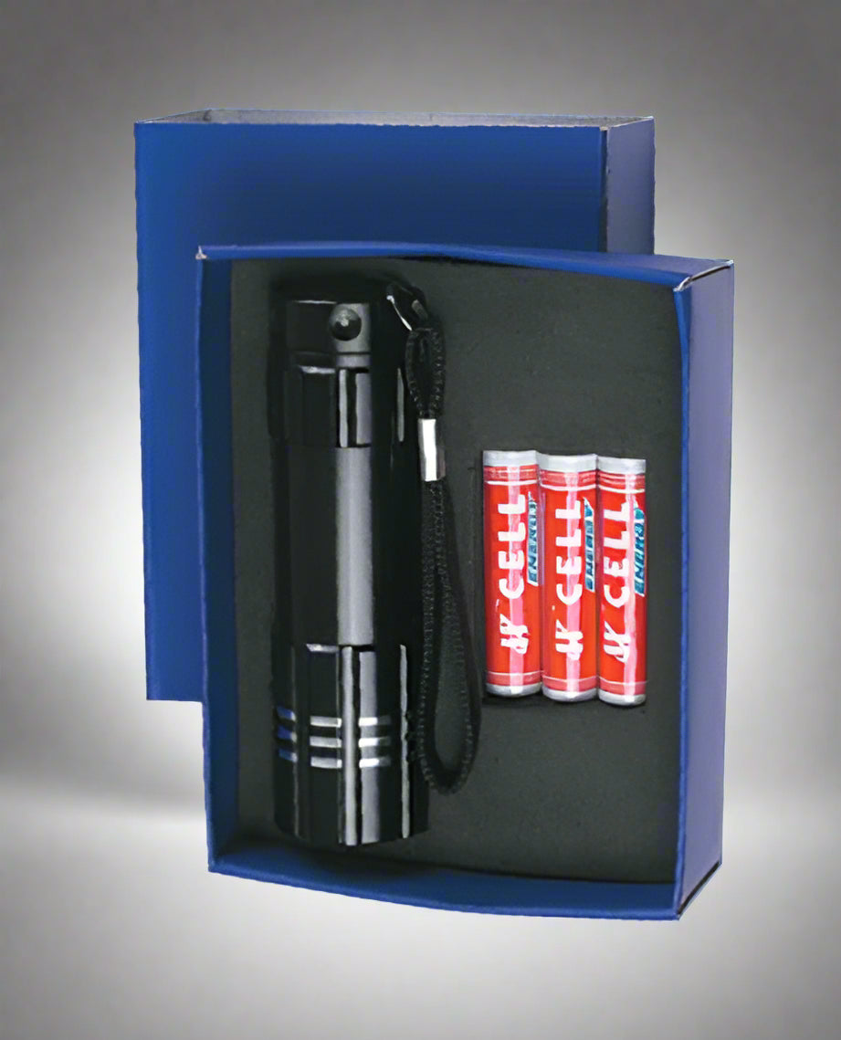 Aluminum Led Flashlight With Starp - #404660-1