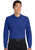 Embroidered Tall Silk Touch Long Sleeve Polo #404724