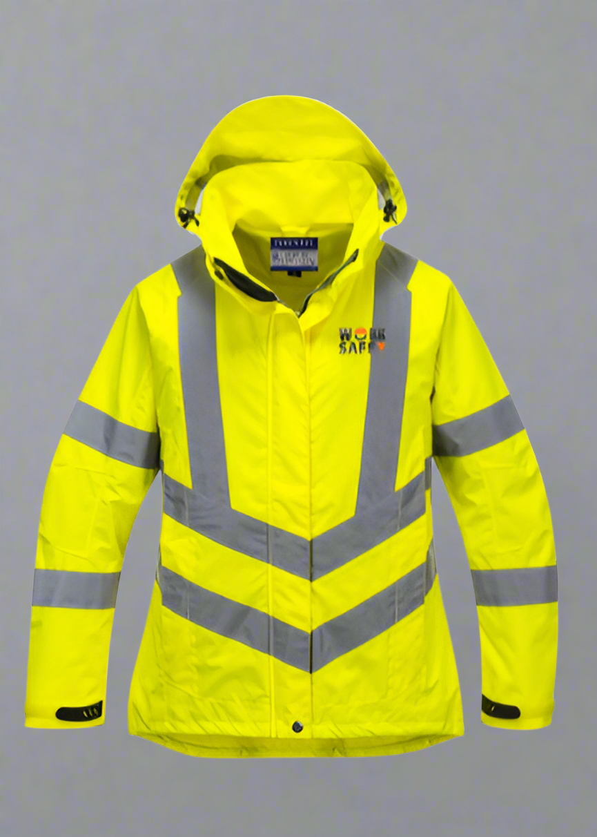 Embroidered Hi-Vis Women's Breathbale Rain Jacket #404929