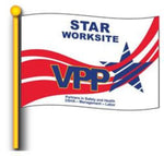 VPP Star Worksite Flag Larger Sizes  Double Sided - #403973