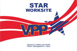 VPP Star Worksite Flag Larger Sizes  Double Sided - #403973
