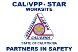 California CAL/OSHA VPP Star Worksite Flag Double Sided - #404160