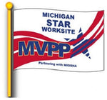 Michigan MVPP Star Worksite Flag Double Sided - #404163