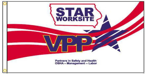 Iowa VPP Star Worksite Flag Double Sided - #404161