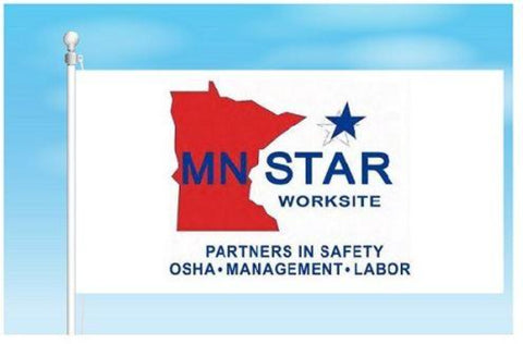 Minnesota VPP Star Worksite Flag Double Sided - #404192