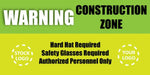 Warning Construction Zone Banner - #224987