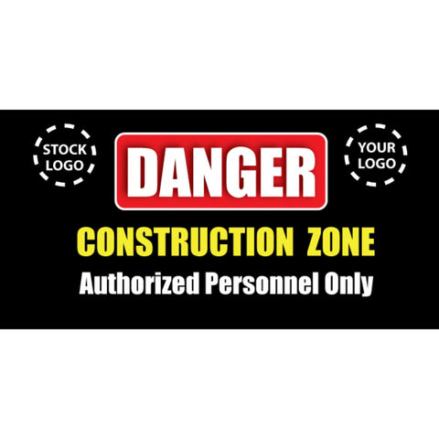 Danger Construction Zone Banner - #224989