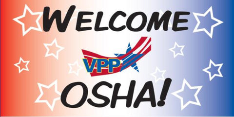 Welcome OSHA Stars & Stripes Banner - #403395B