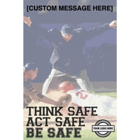 Think, Act, Be Safe (Baseball) Poster - #402933P