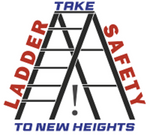Ladder Safety Square Hard Hat Decal Full Color - #403953