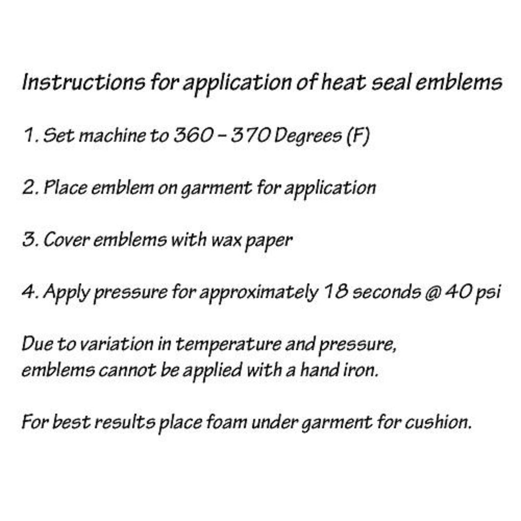 Embroidery Patch with Heat Seal Backing  - #400066