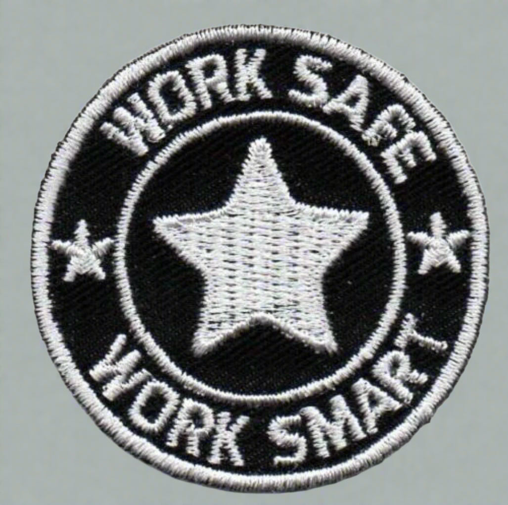 Find Work Patch Embroidery Patch with Heat Seal Backing w/Work Safe Logo - #400535 ...