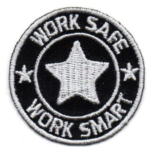 Embroidery Patch with Heat Seal Backing w/Work Safe Logo - #400535