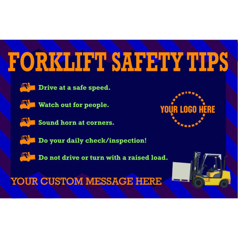 Forklift Safety Tips Banner - #400812B
