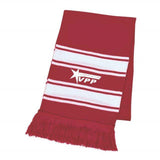 Two-Tone Knit Scarf with Fringe - #400894