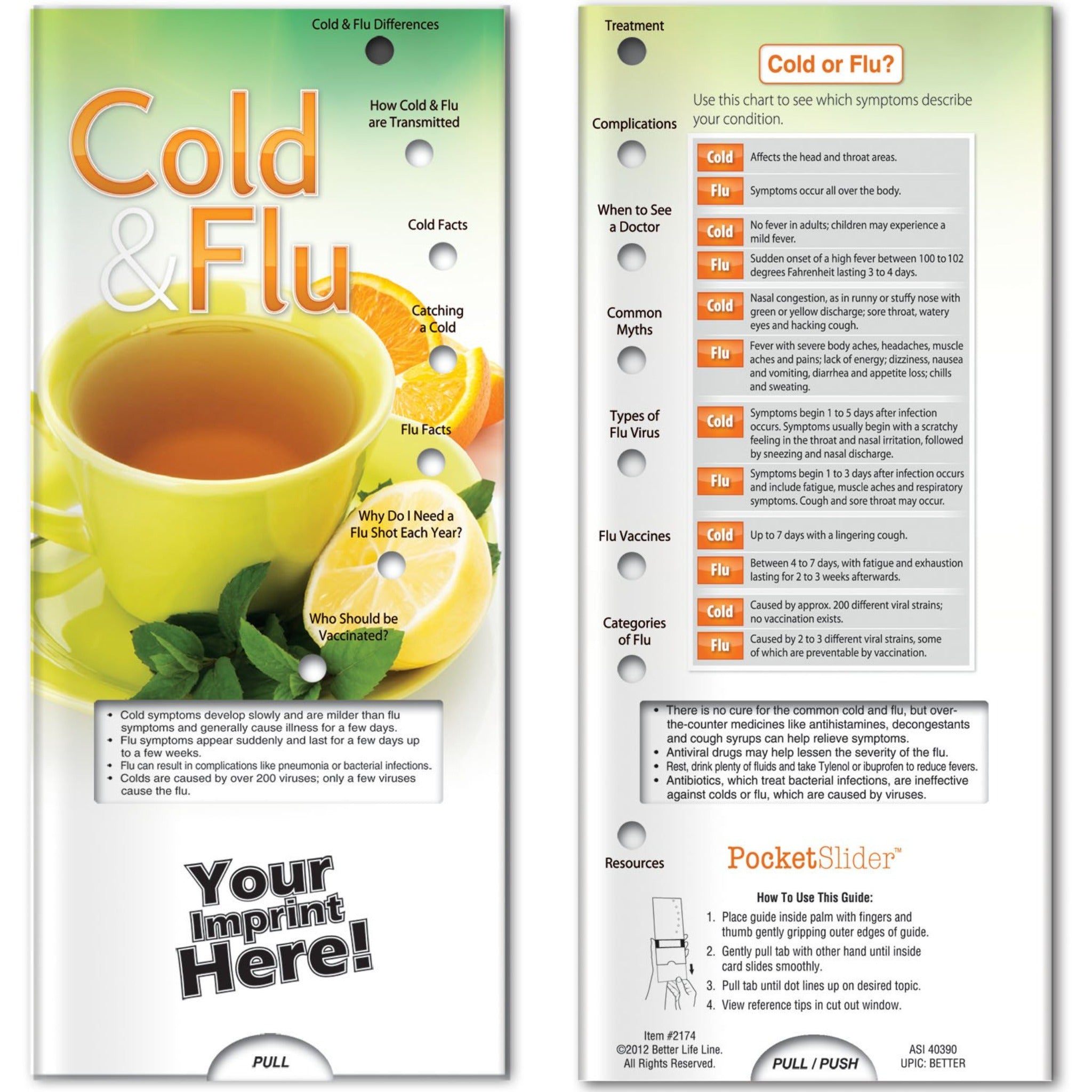 Pocket Sliders - Cold and Flu: Facts and Prevention- #400895