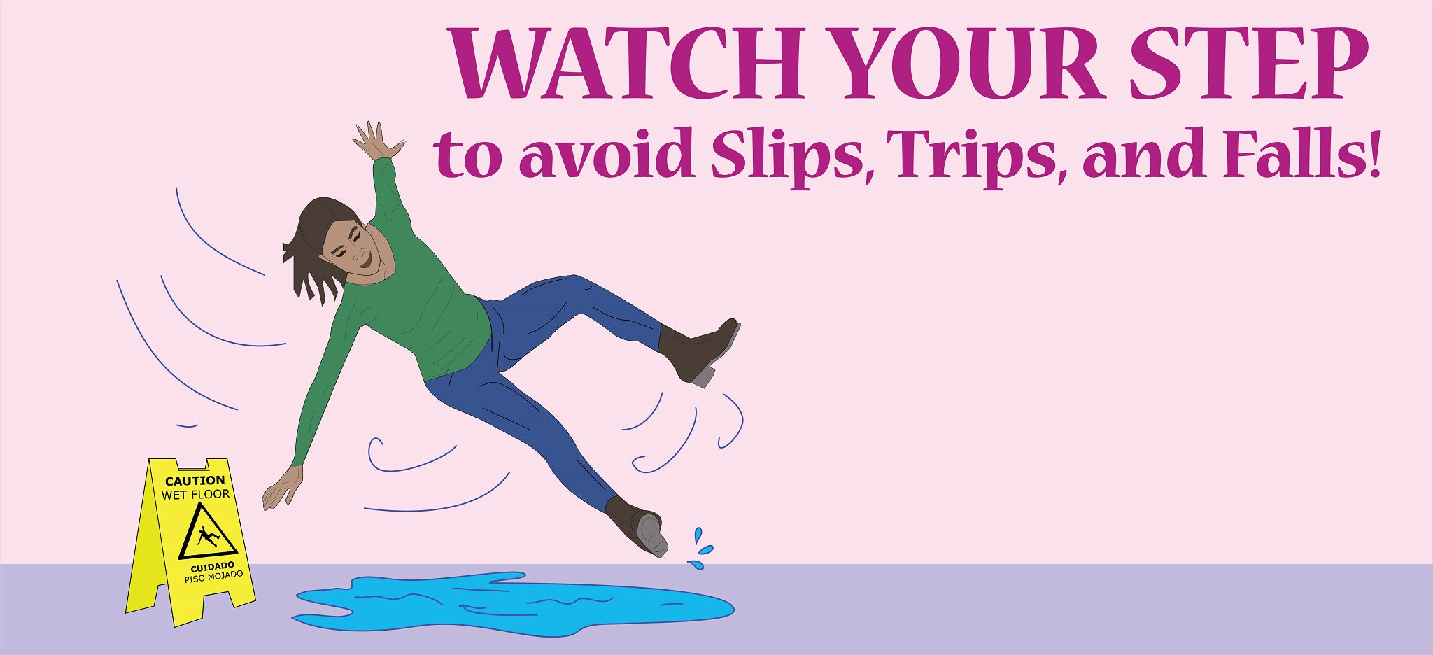 Fall Risk Banner Style Slips Trips and Falls Theme – VPPStore