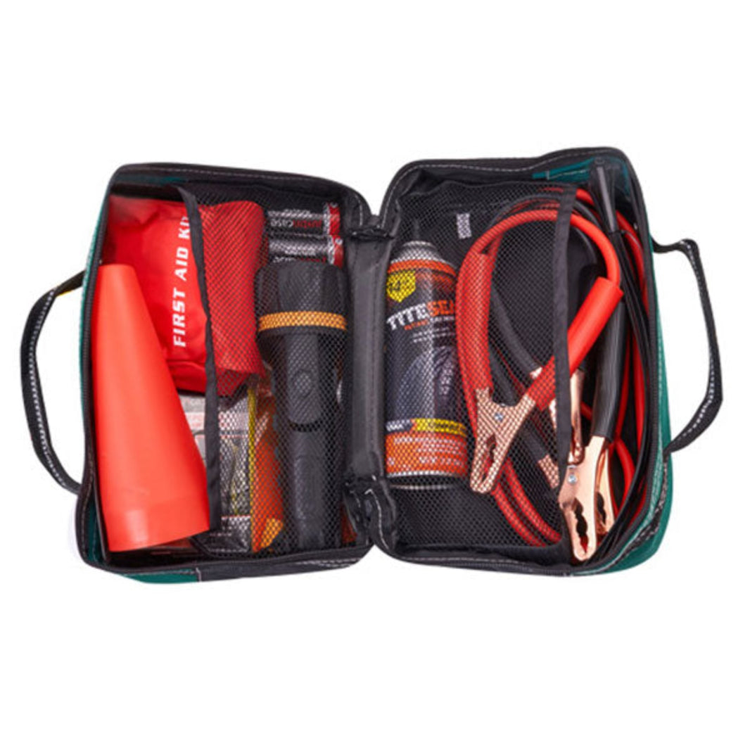 Roadside Emergency Kit w/ Trunk Organizer with  OSHA VPP logo- #402016-1