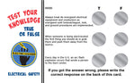Electrical Safety True/False Knowledge Card Package - #402695